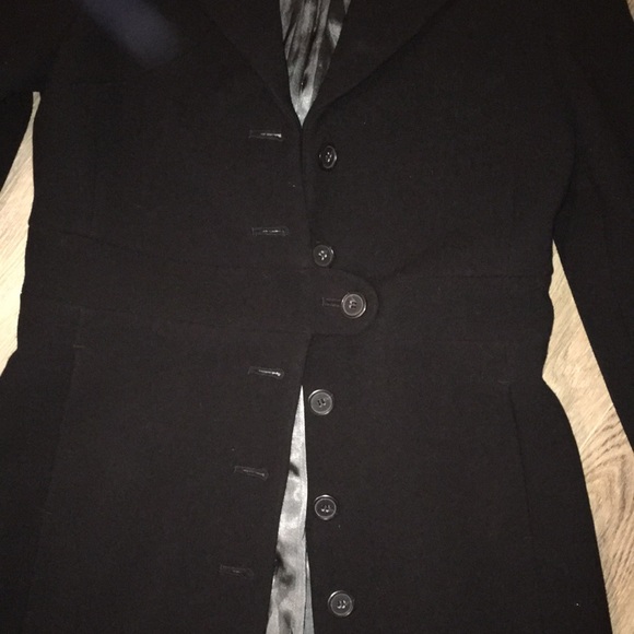 JCREW black structured crepe wool lady day coat - Picture 6 of 13